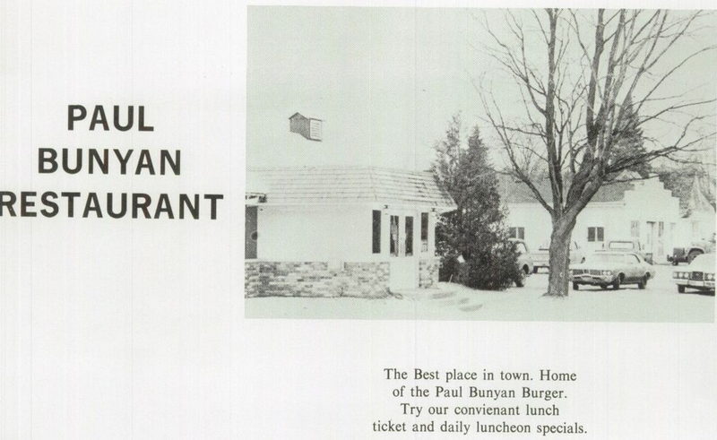 Paul Bunyan Restaurant - 1976 Yearbook Ad